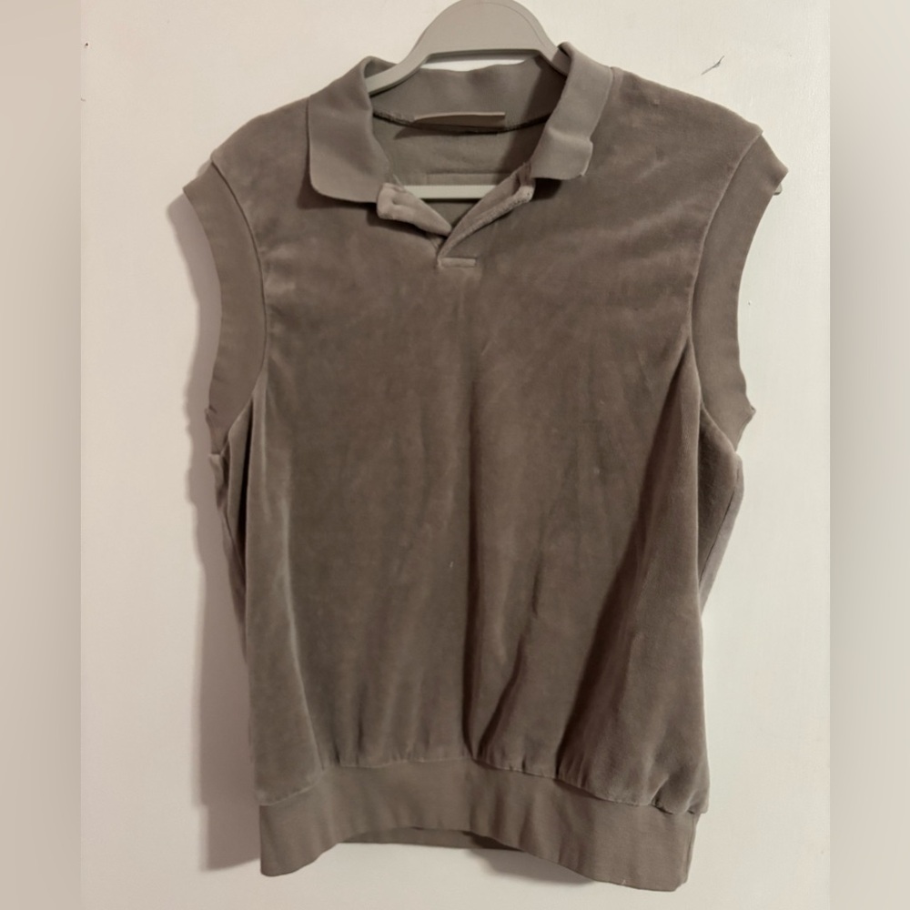 Fear of God Essentials Sleeveless Velour Polo